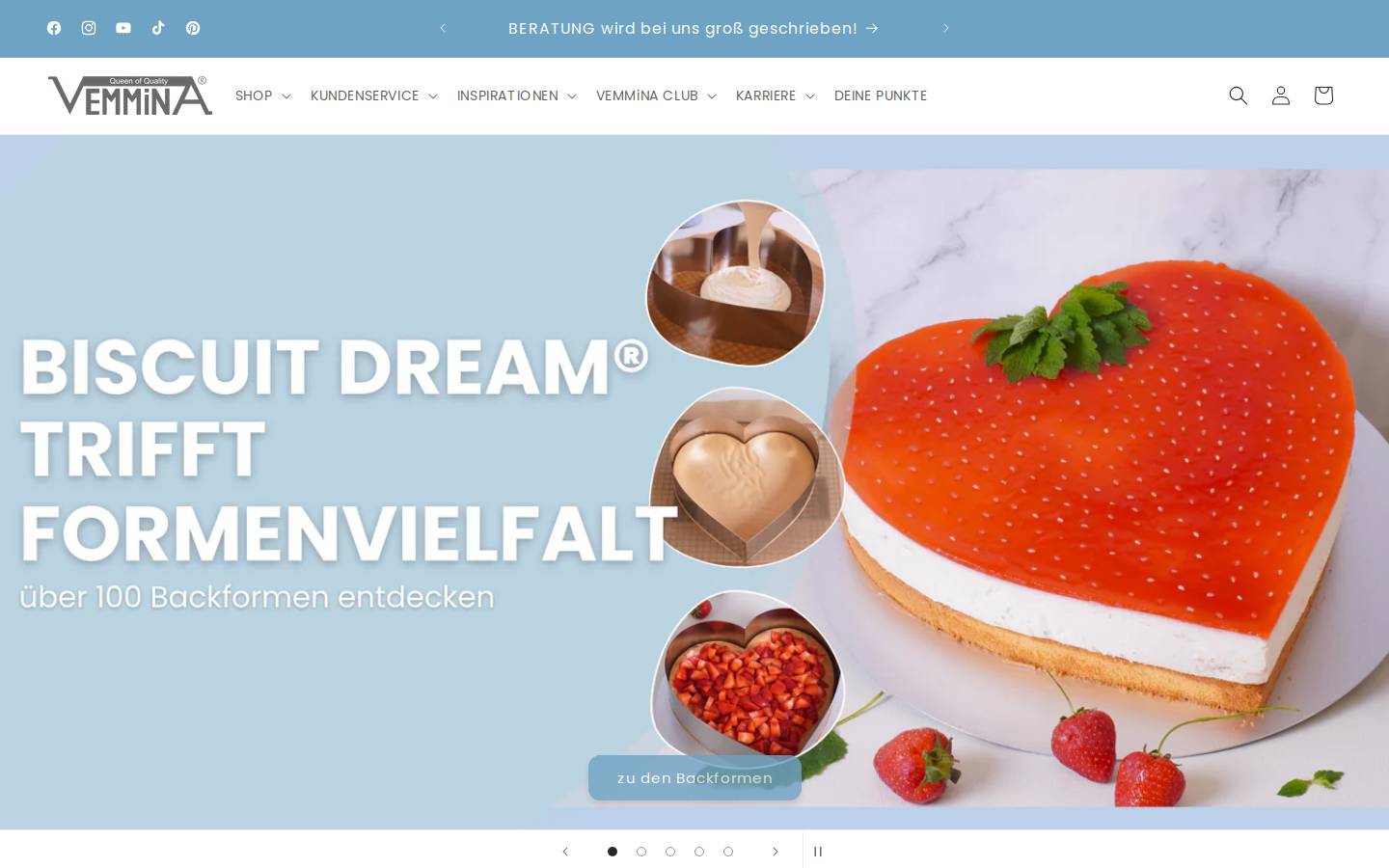 vemmina.at homepage screenshot
