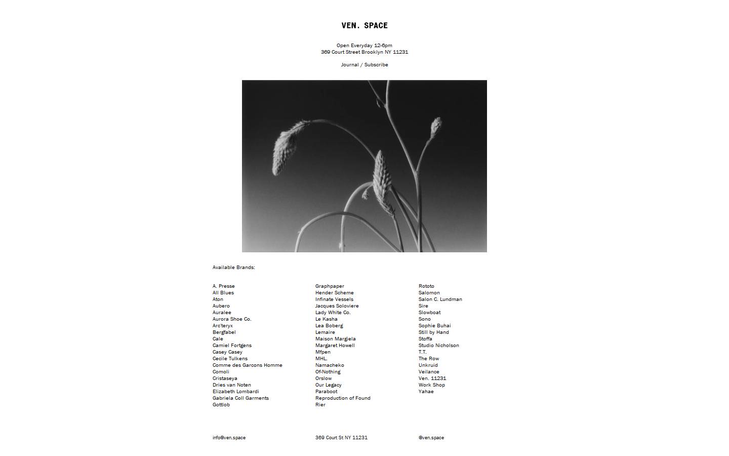 ven.space homepage screenshot