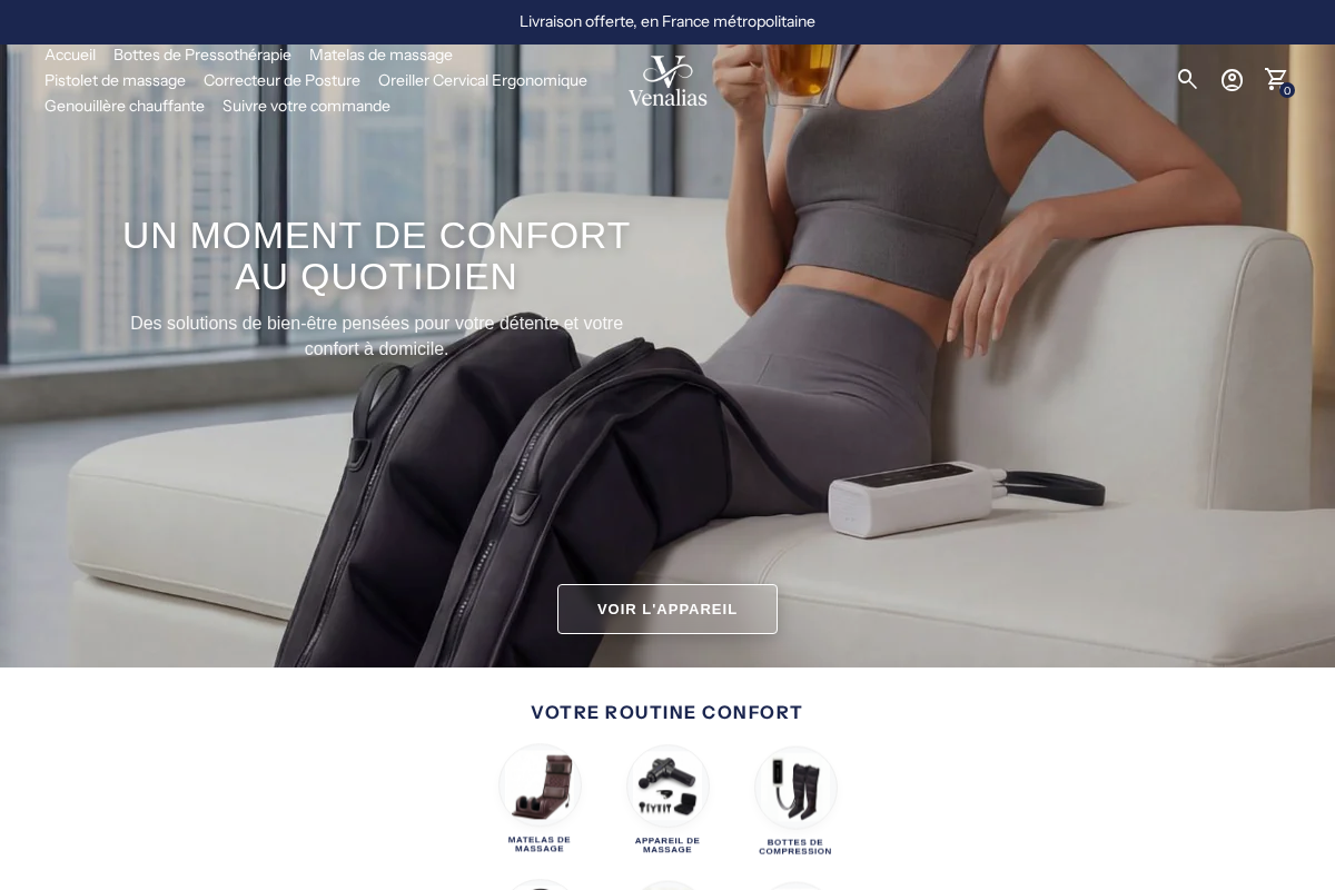 venalias.com homepage screenshot