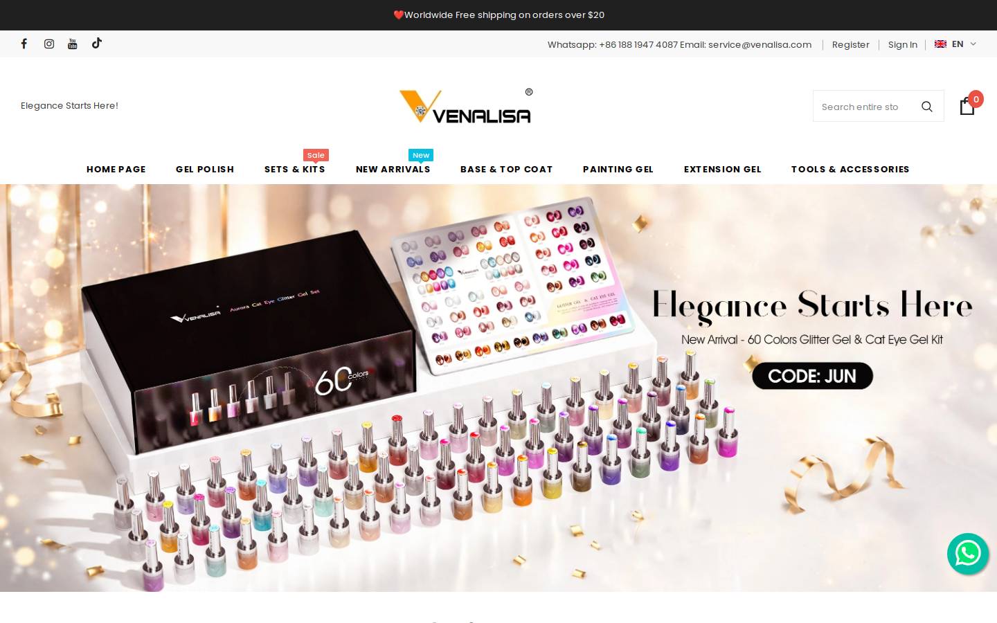 Venalisa homepage screenshot