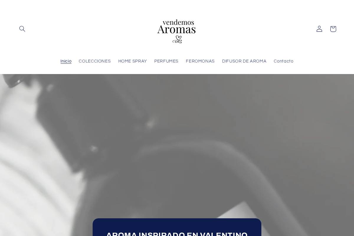 vendemosaromas.com homepage screenshot