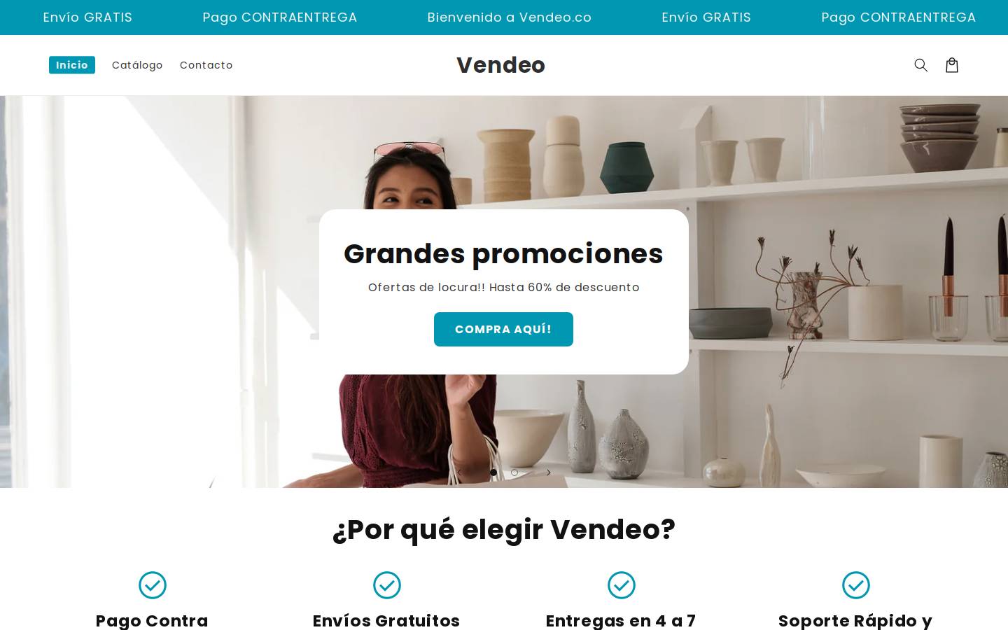 vendeo.co homepage screenshot