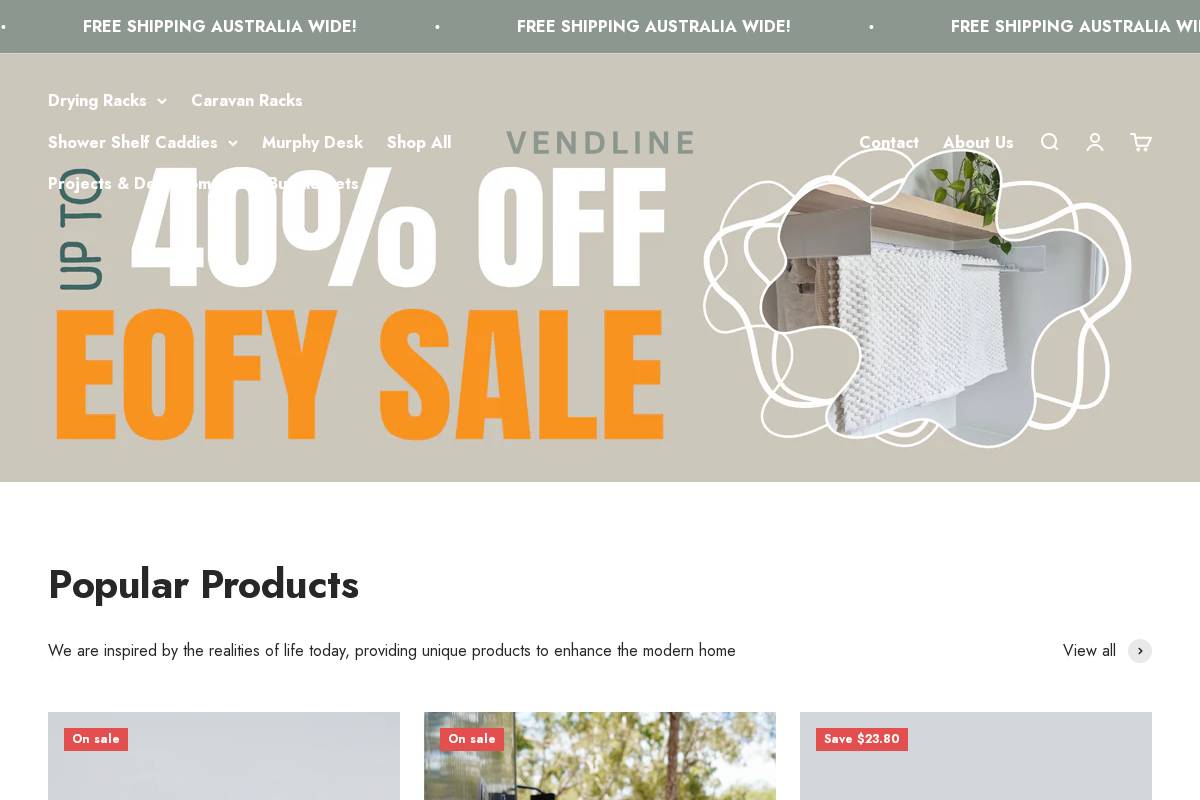 vendline.com.au homepage screenshot