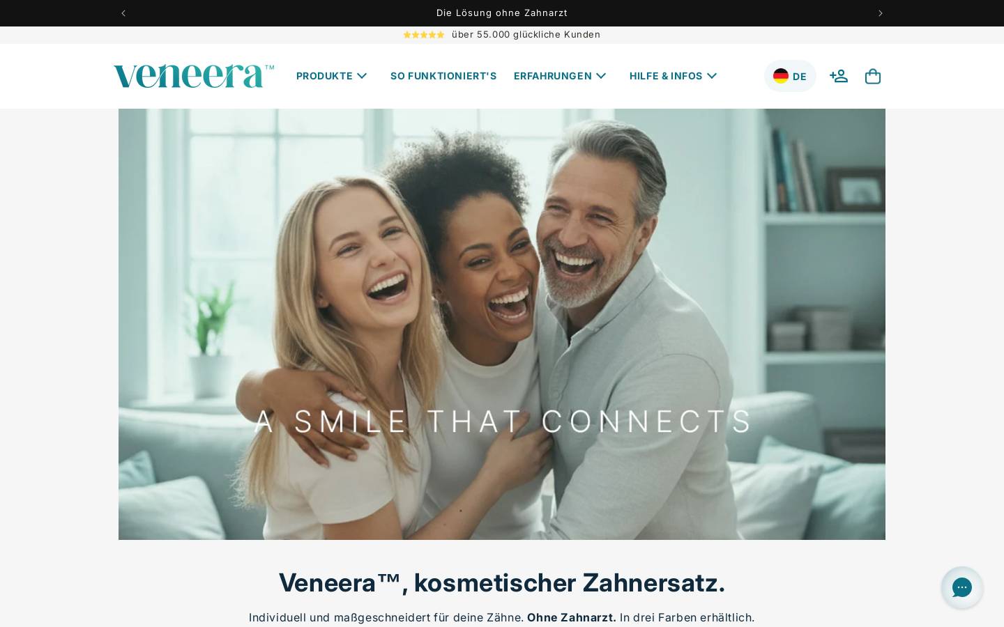 Veneera™ homepage screenshot