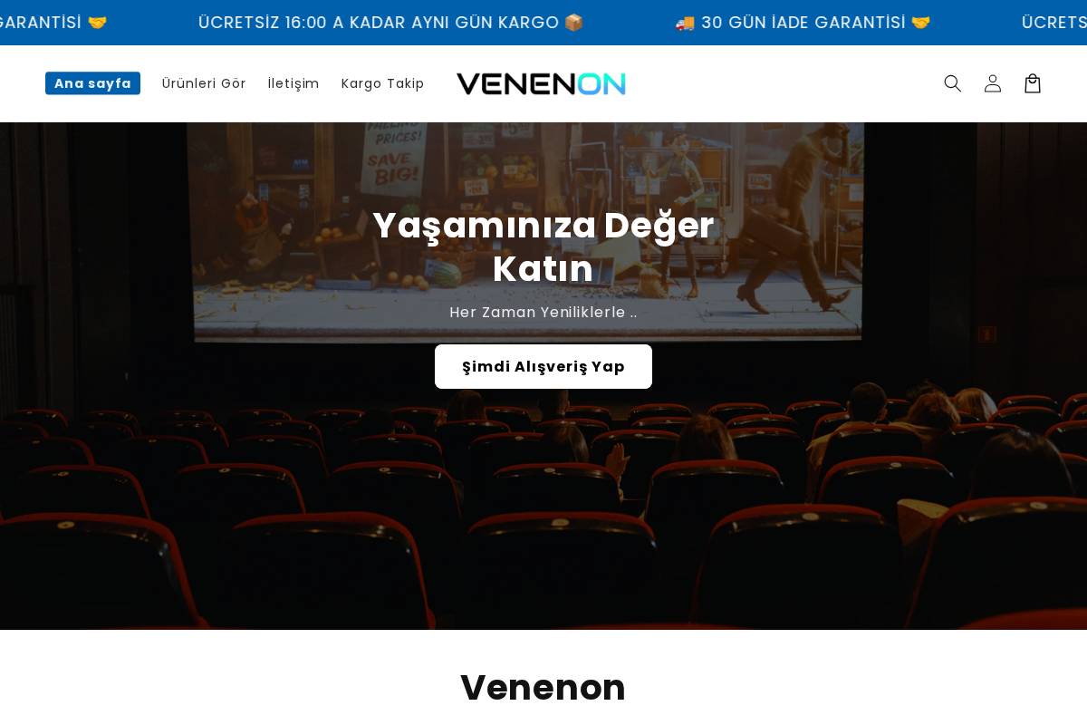 venenon.com homepage screenshot