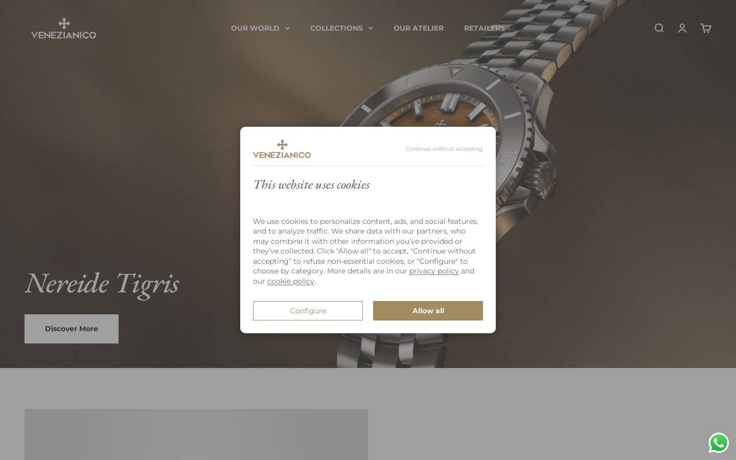 Venezianico homepage screenshot