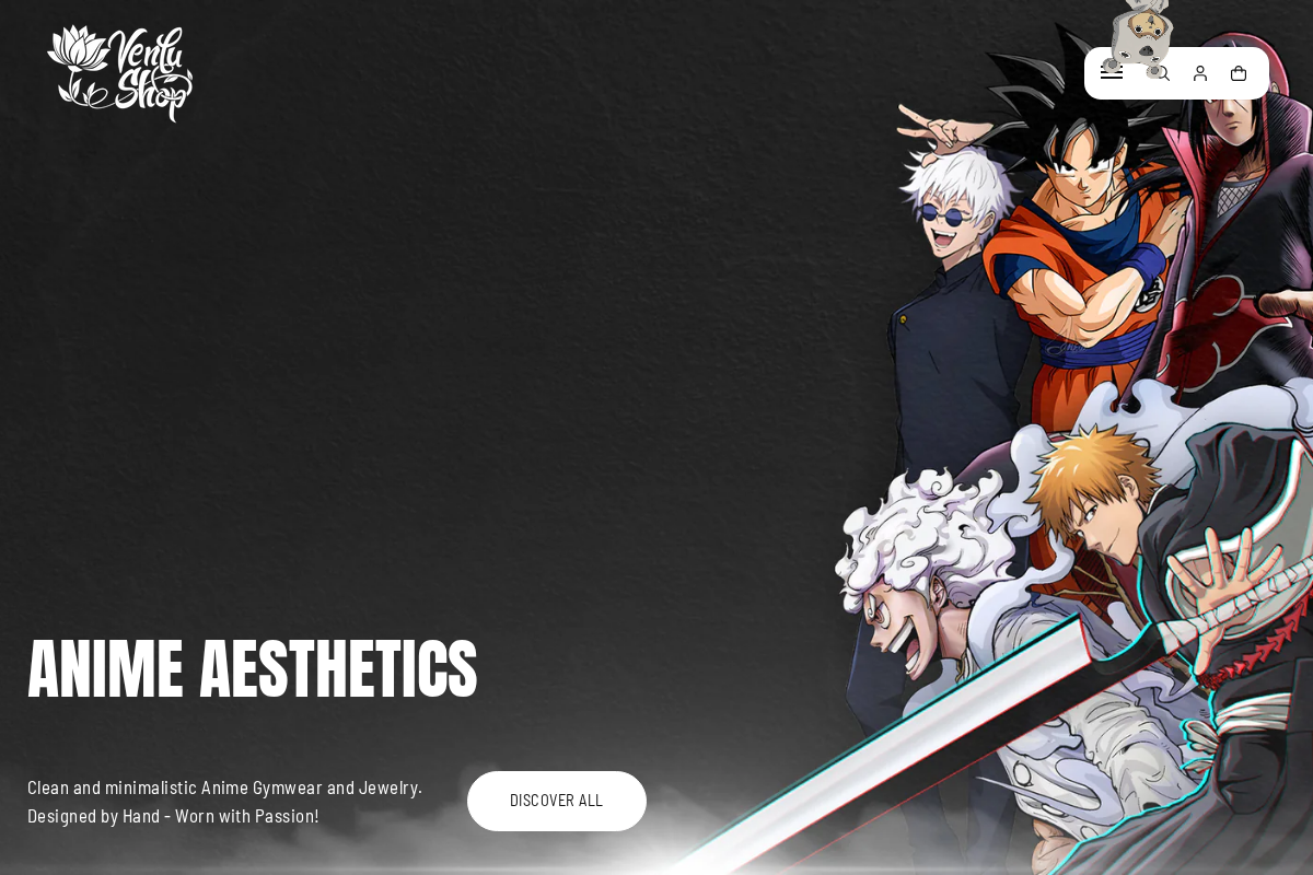 Venlushop homepage screenshot