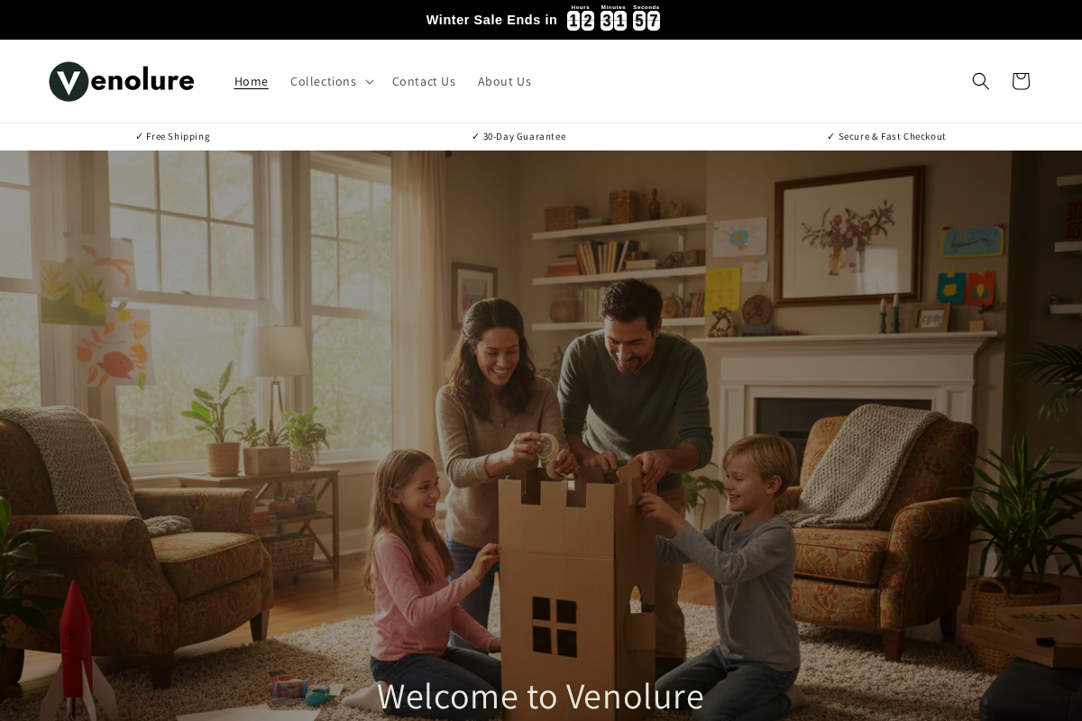 Venolure homepage screenshot