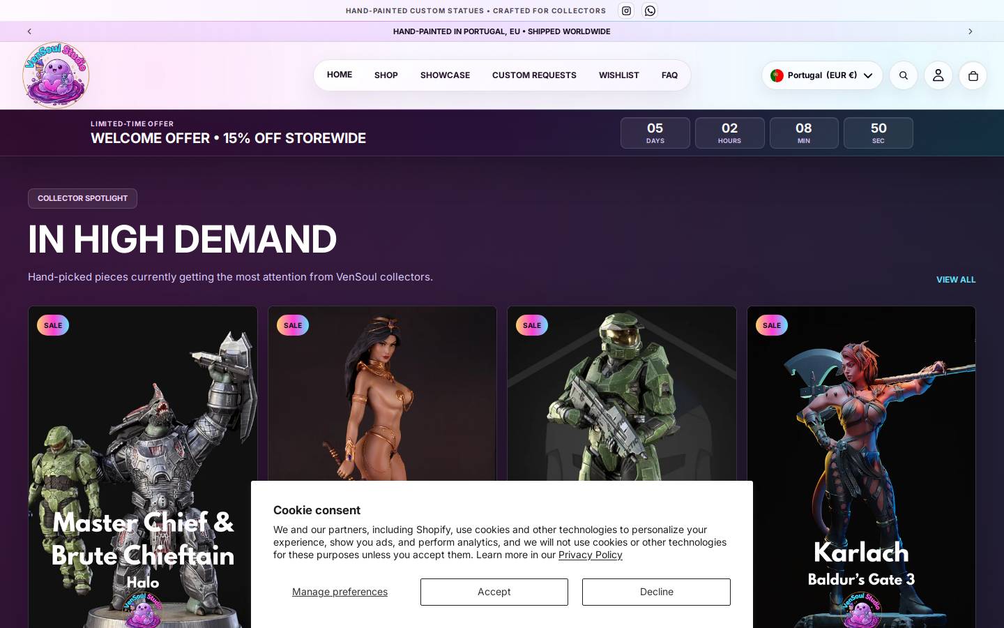 vensoulstudio.com homepage screenshot
