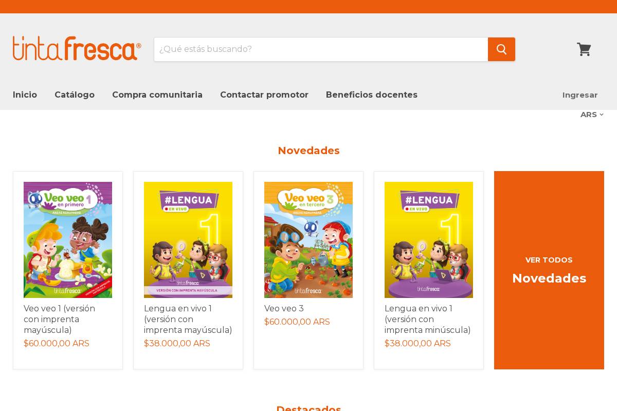 ventas-tintafresca.com homepage screenshot