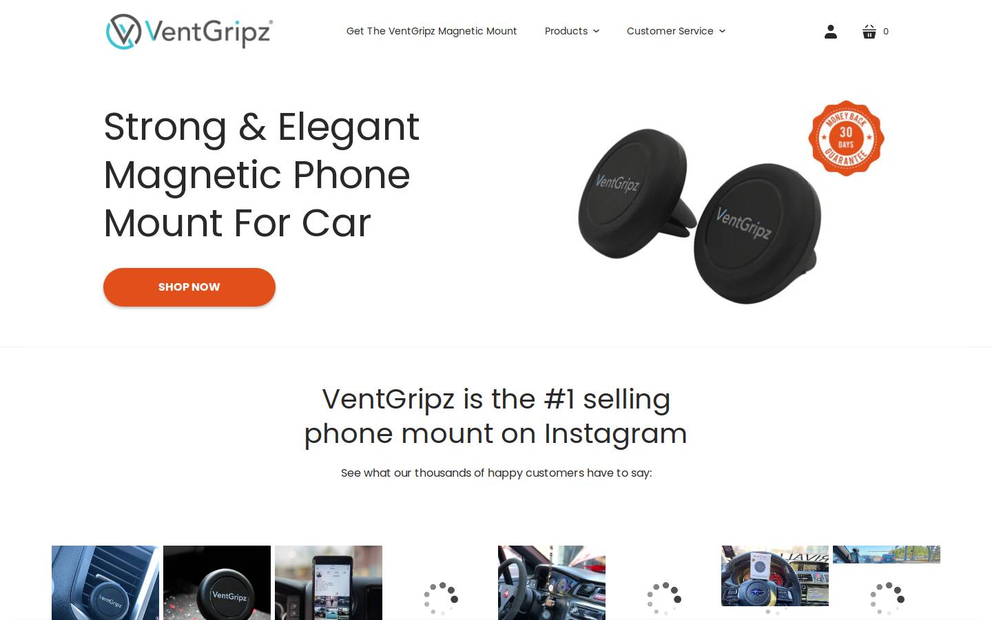 ventgrip.com homepage screenshot