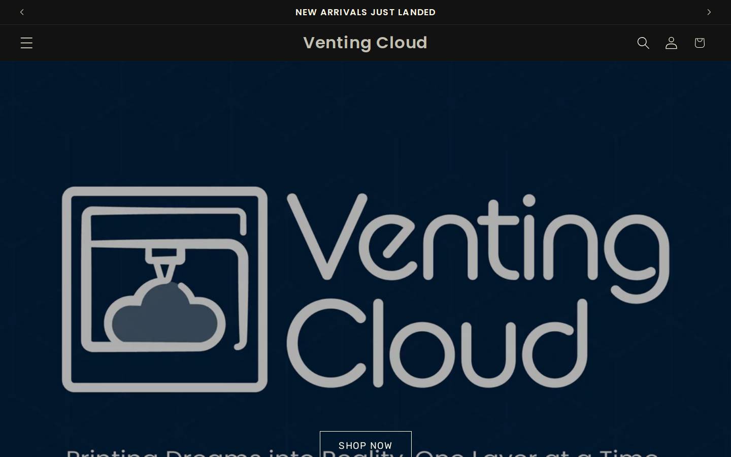 venting.cloud homepage screenshot