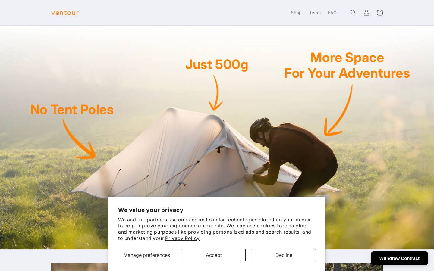 ventour.cc homepage screenshot