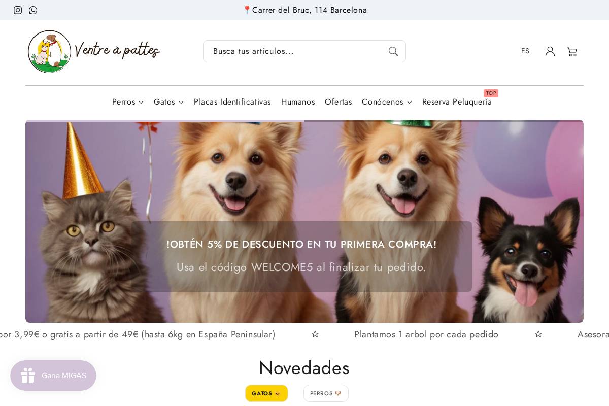 ventreapattes.eu homepage screenshot