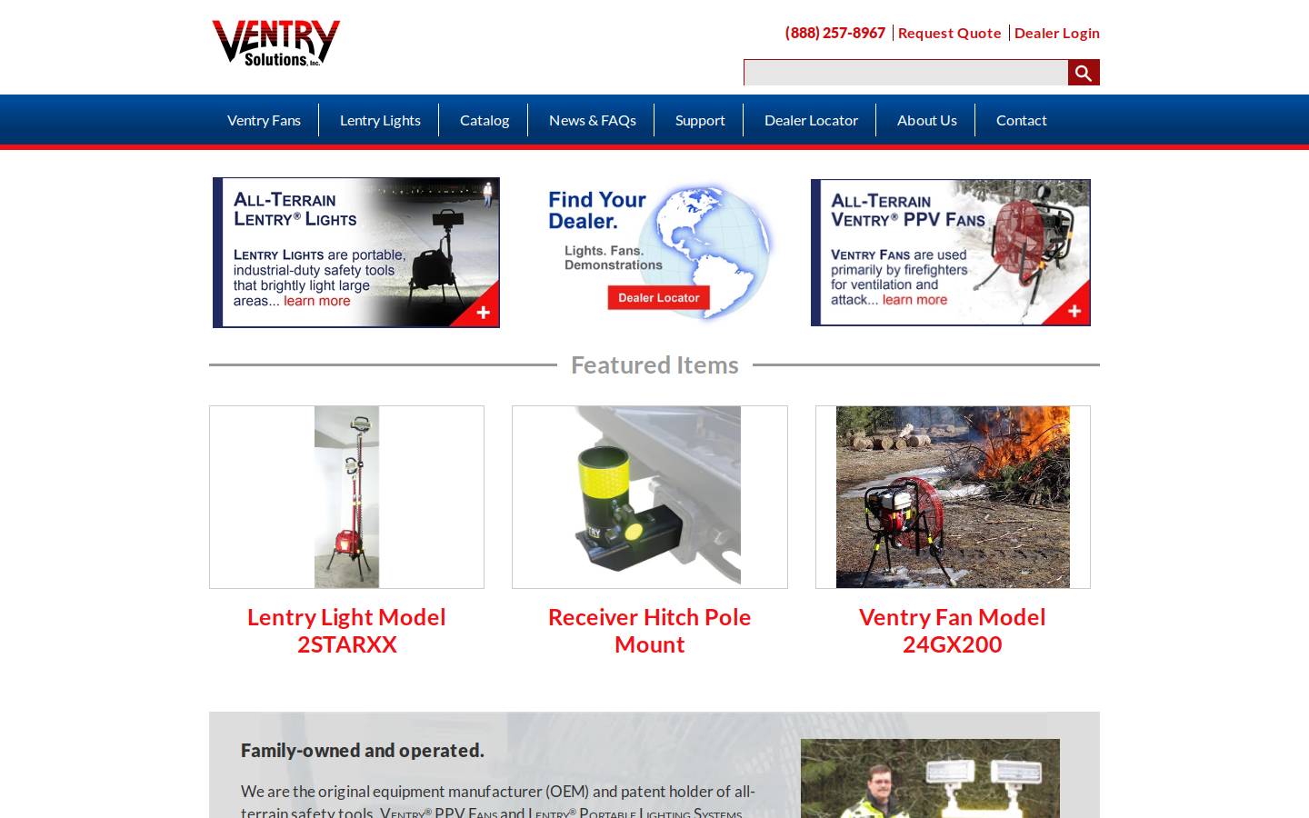 ventry.com homepage screenshot