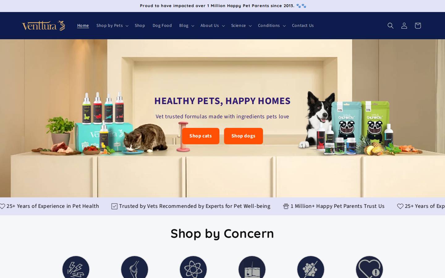 Venttura homepage screenshot