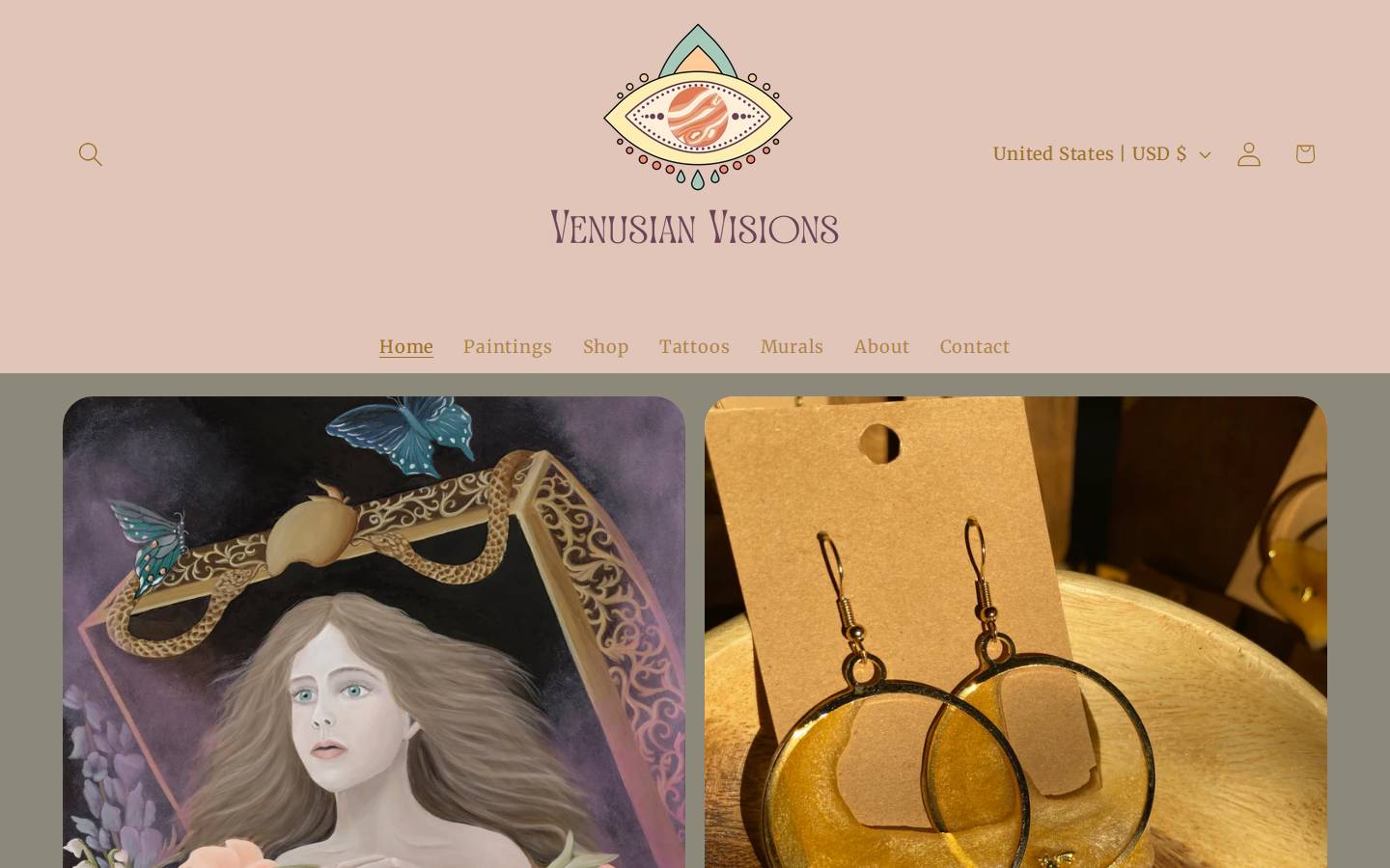 venusianvisions.com homepage screenshot