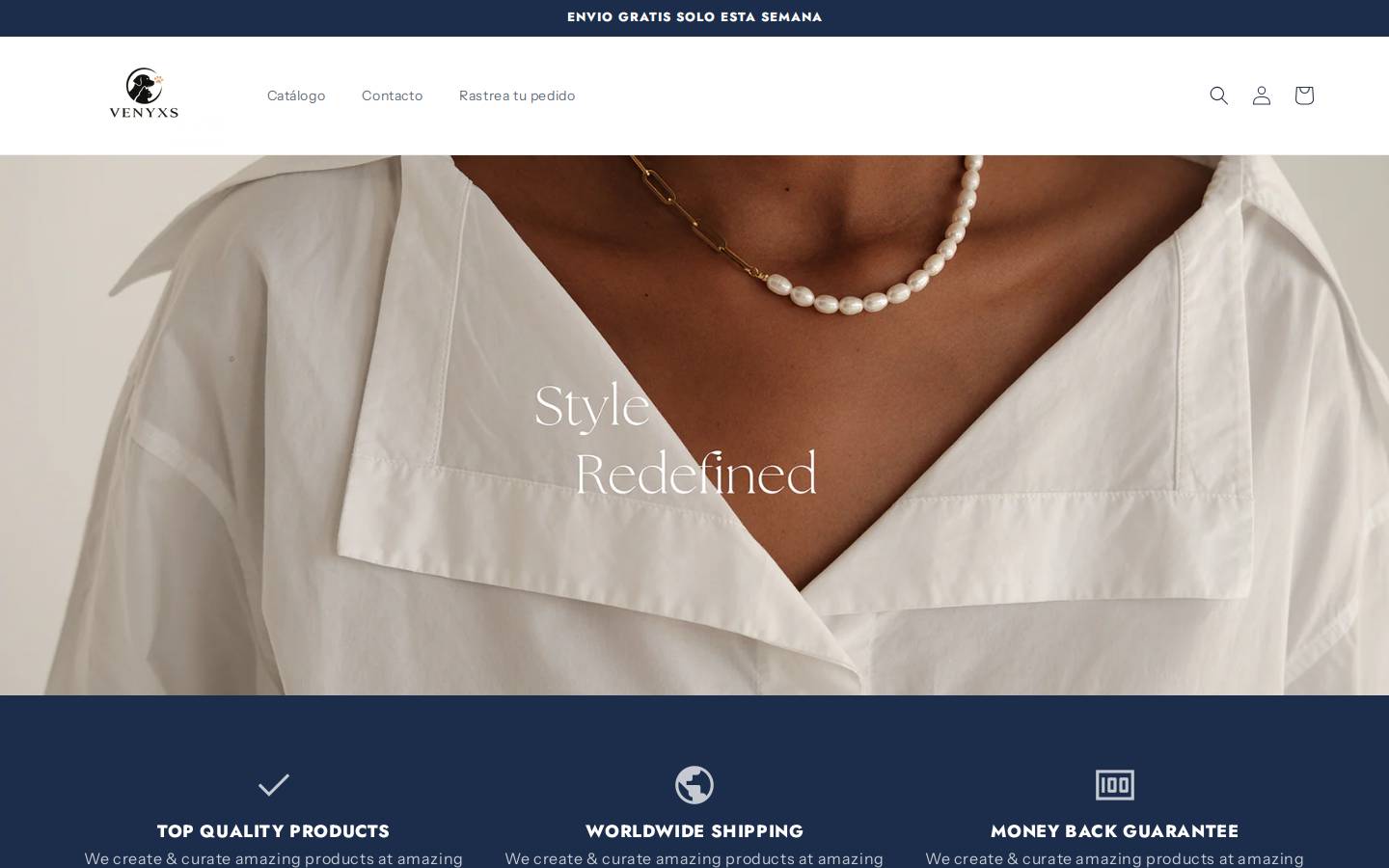 venyxs.com homepage screenshot