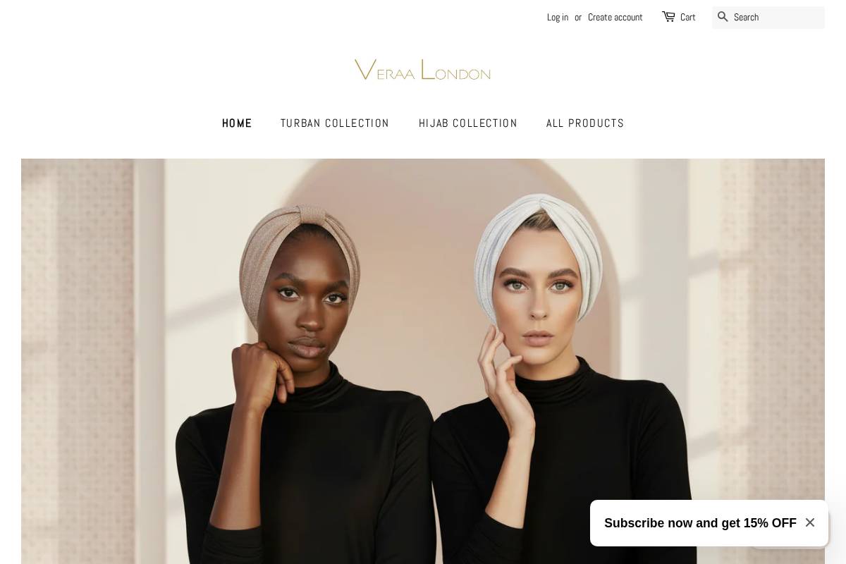 veraalondon.com homepage screenshot