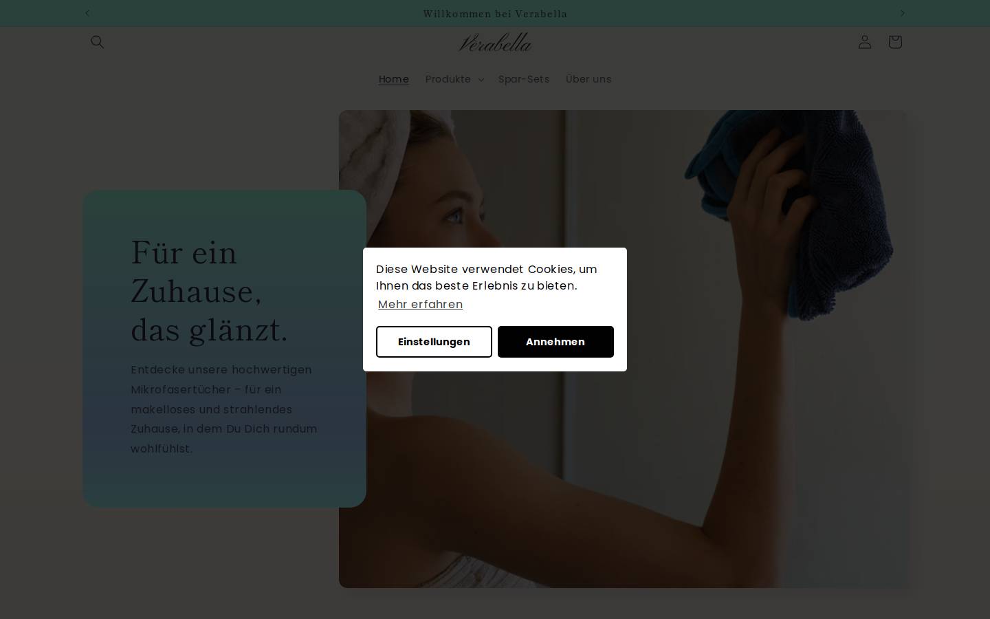 verabella-home.com homepage screenshot