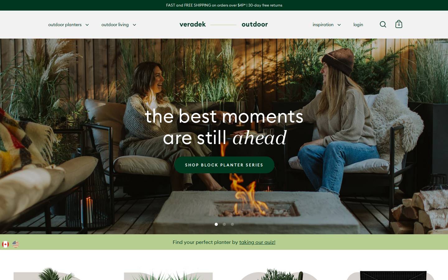 veradek.ca homepage screenshot