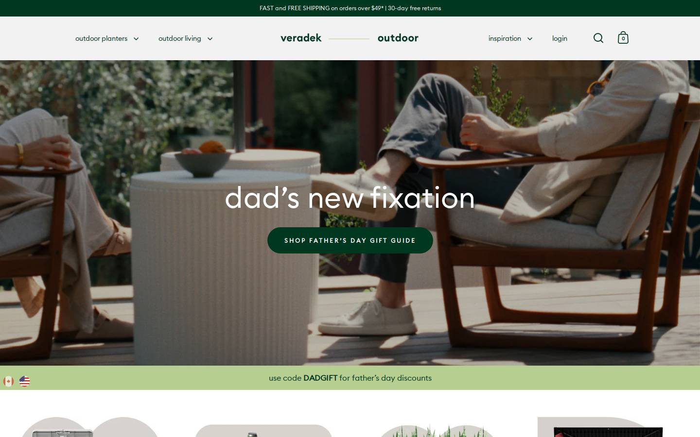veradekshop.com homepage screenshot