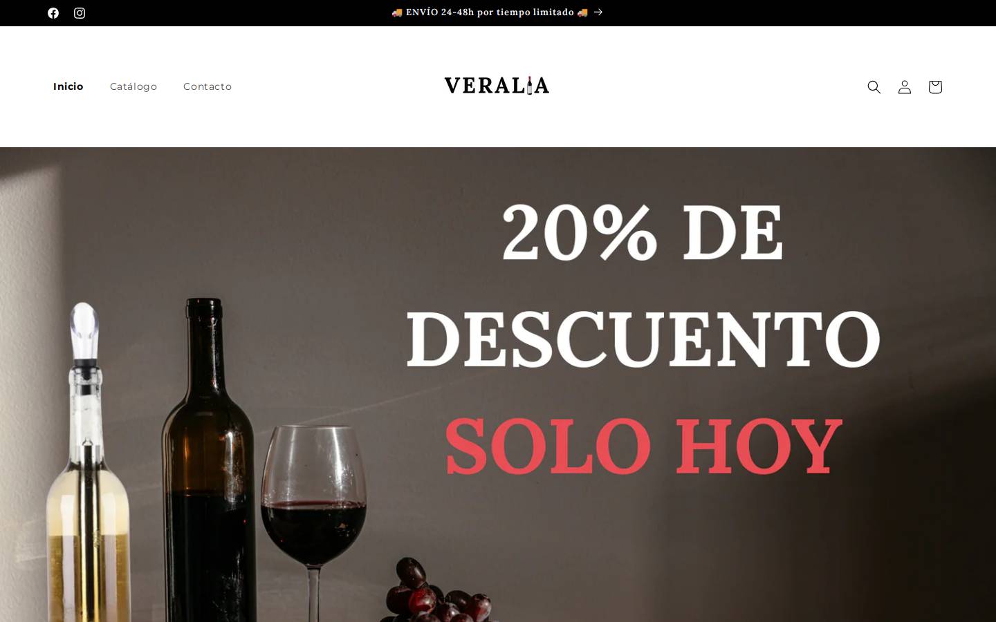 veralia.shop homepage screenshot
