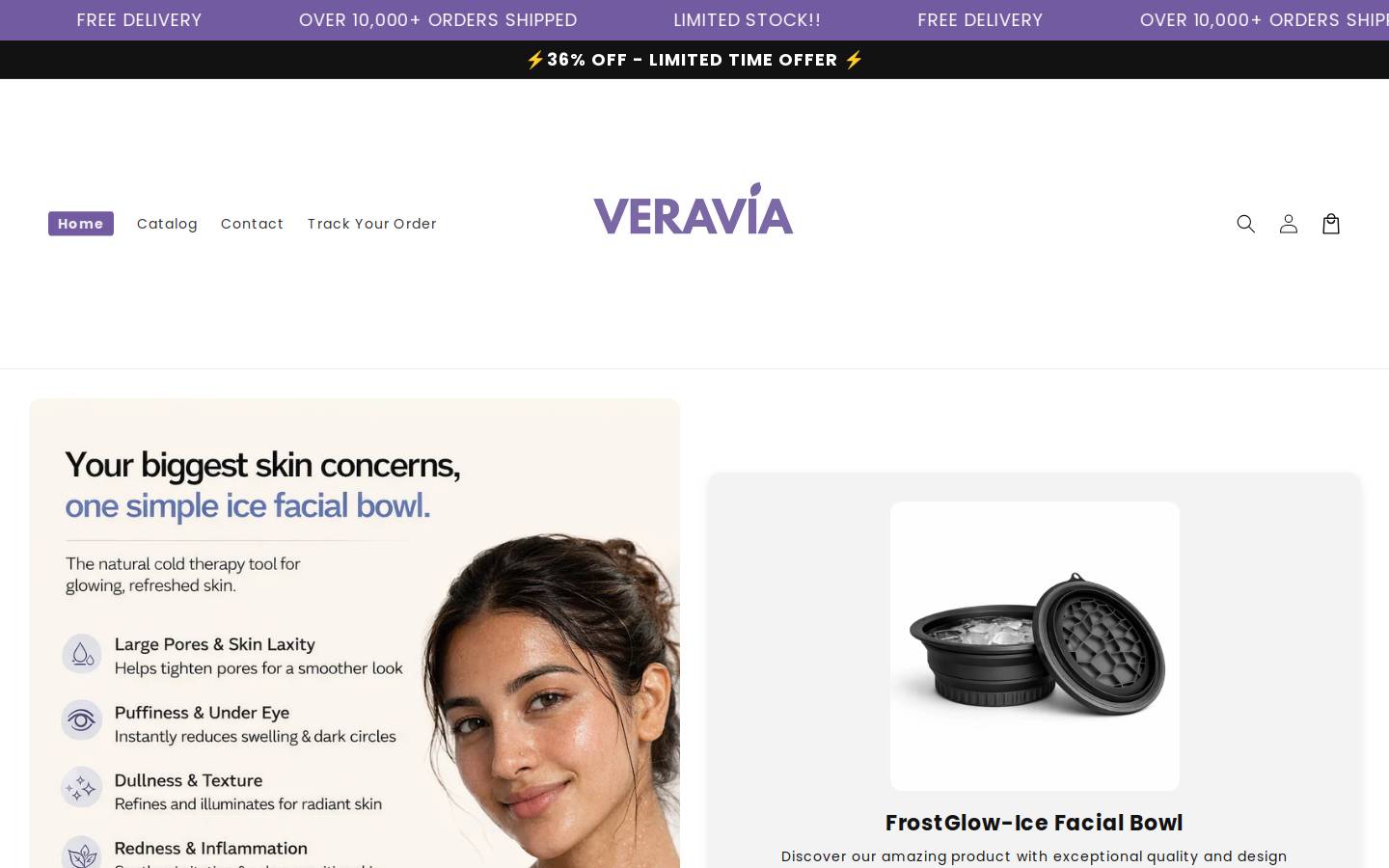 veravia.in homepage screenshot
