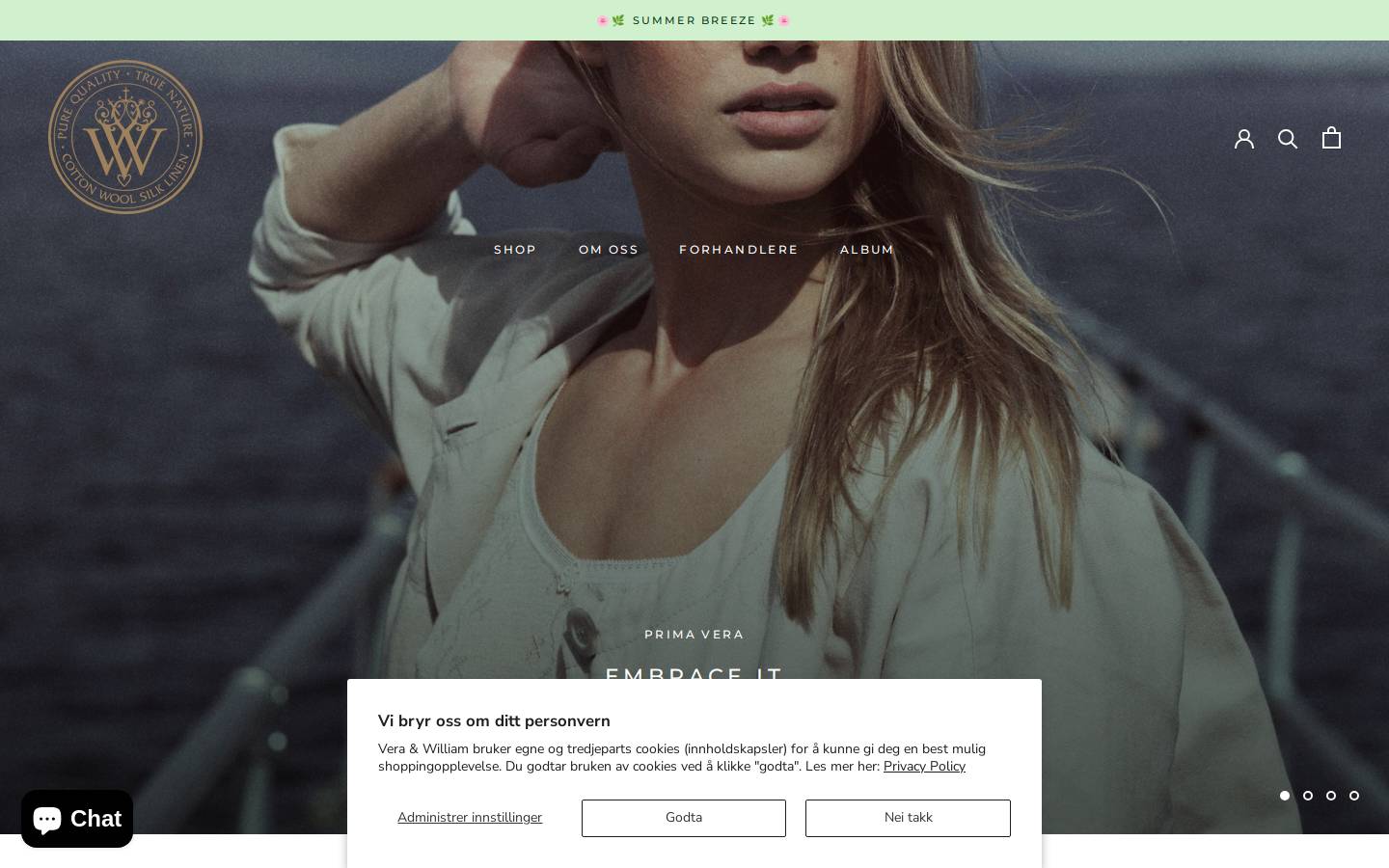 verawilliam.no homepage screenshot