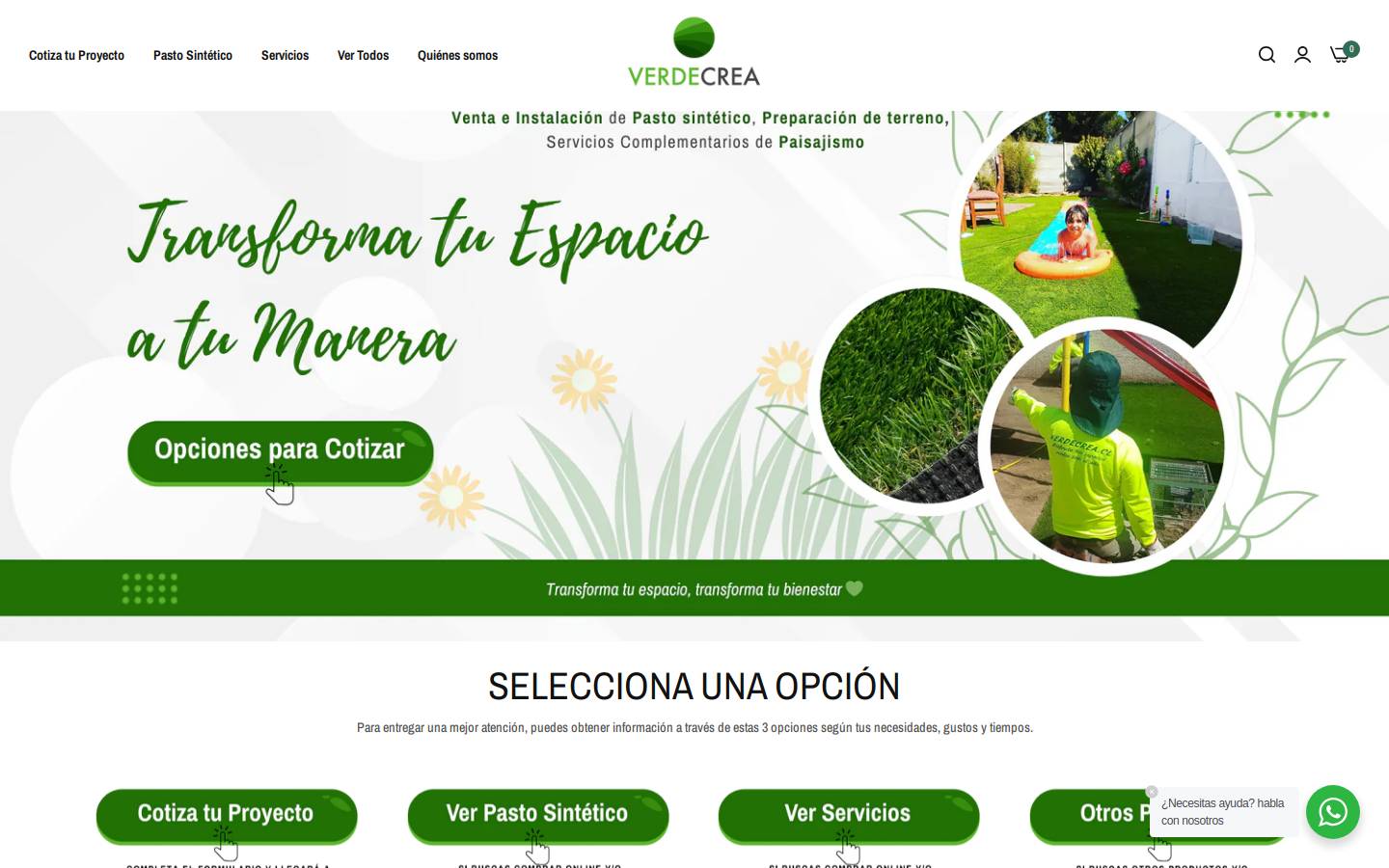 verdecrea.cl homepage screenshot