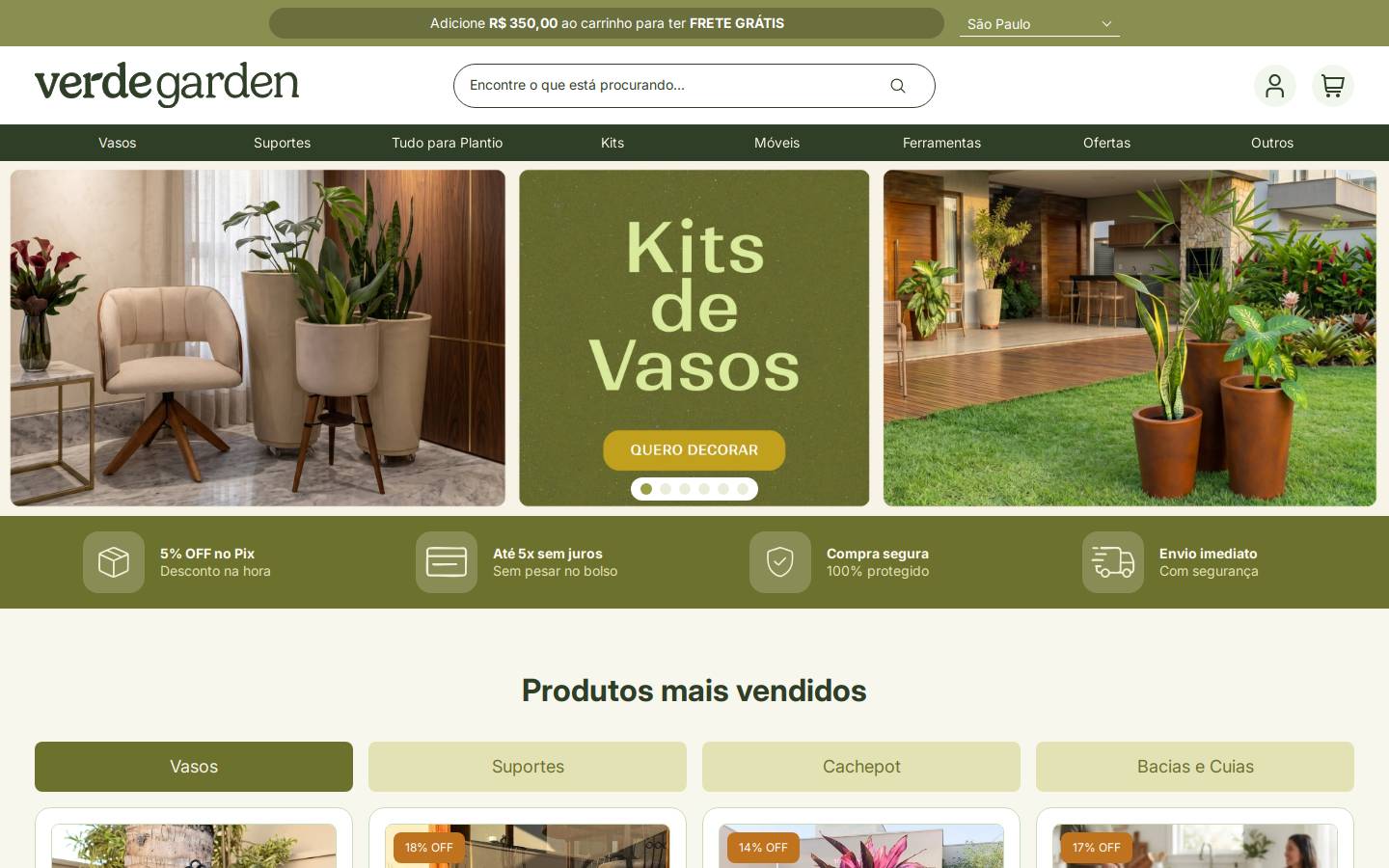 verdegarden.com.br homepage screenshot