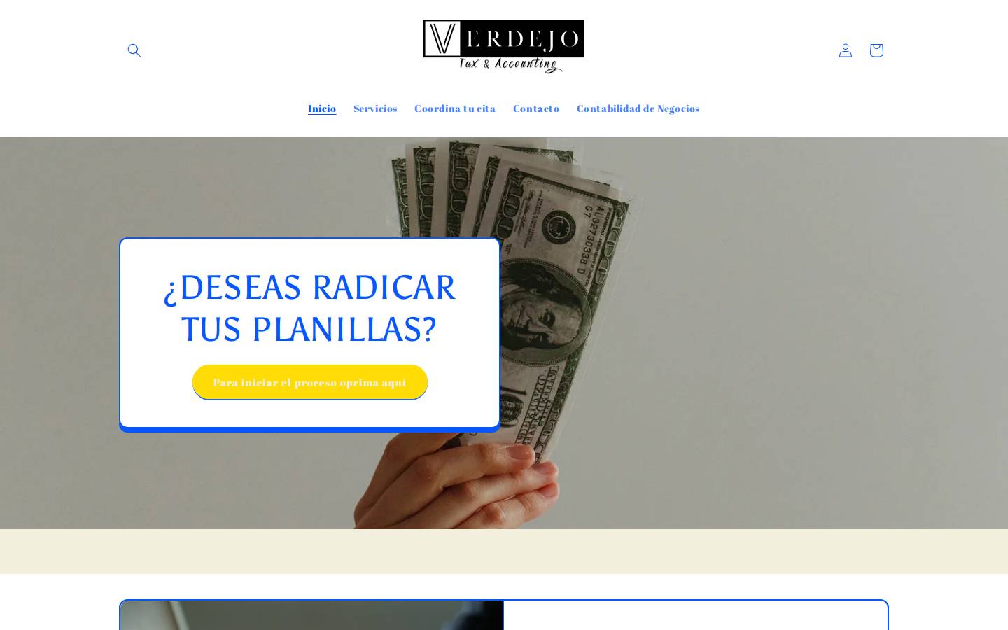 verdejotaxservices.com homepage screenshot