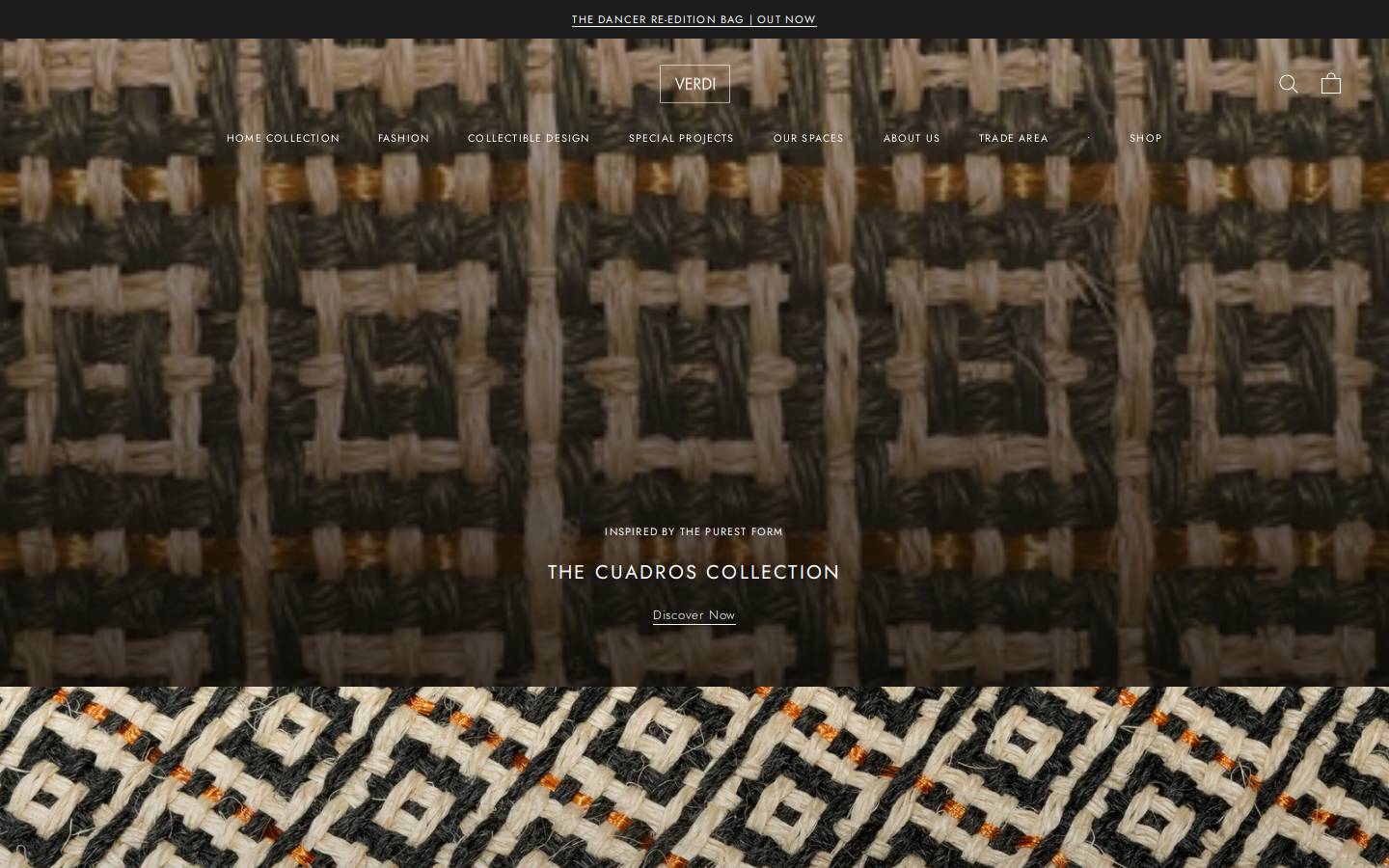 Verdi homepage screenshot