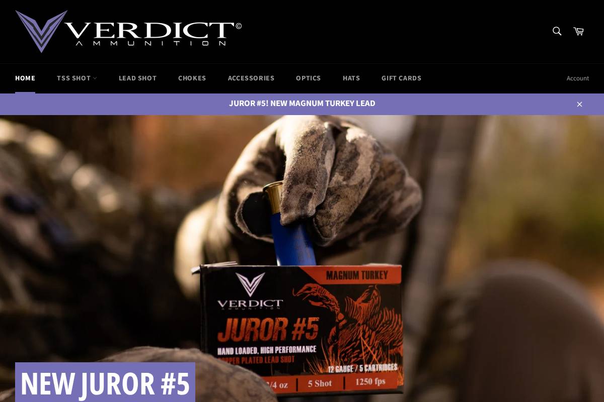 verdictammunition.com homepage screenshot