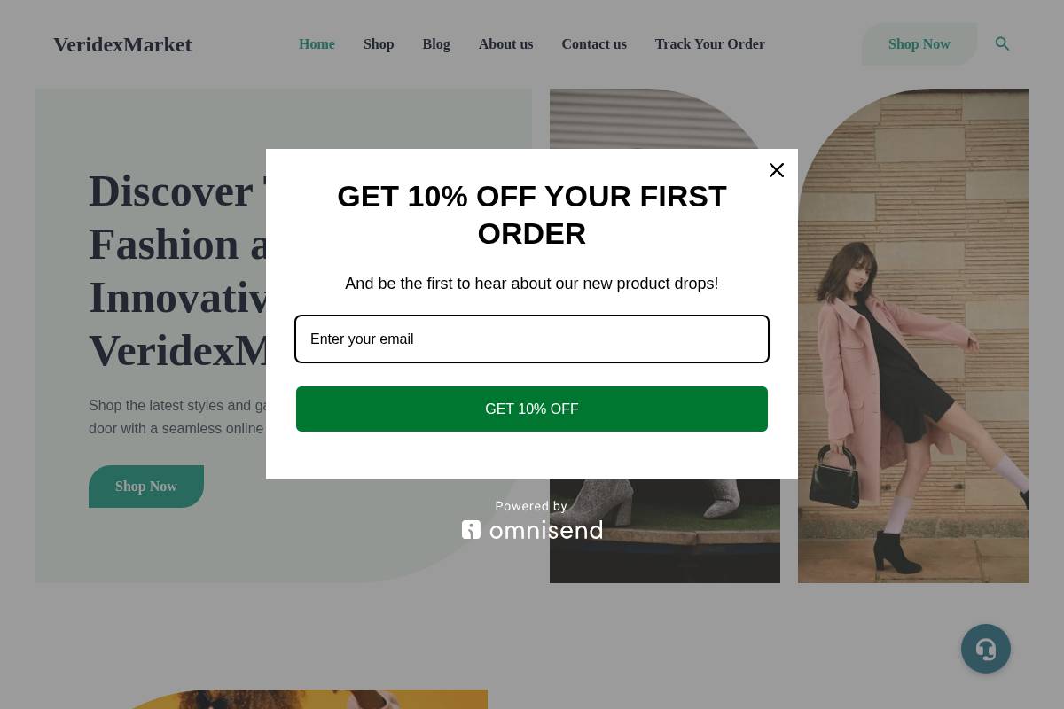 veridexmarket.com homepage screenshot