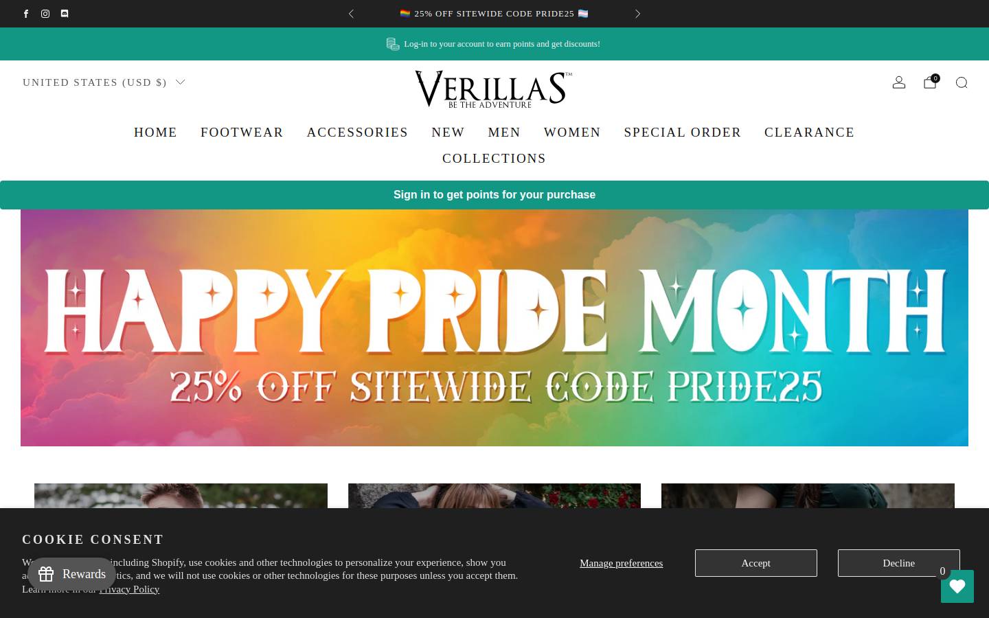 verillas.com homepage screenshot