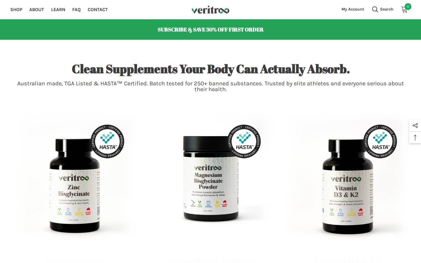 veritroo.com homepage screenshot