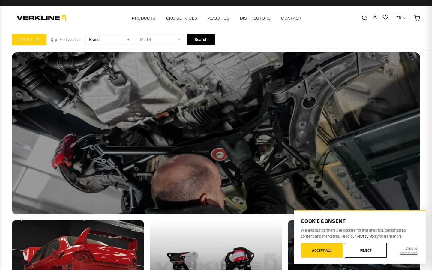 verkline.com homepage screenshot