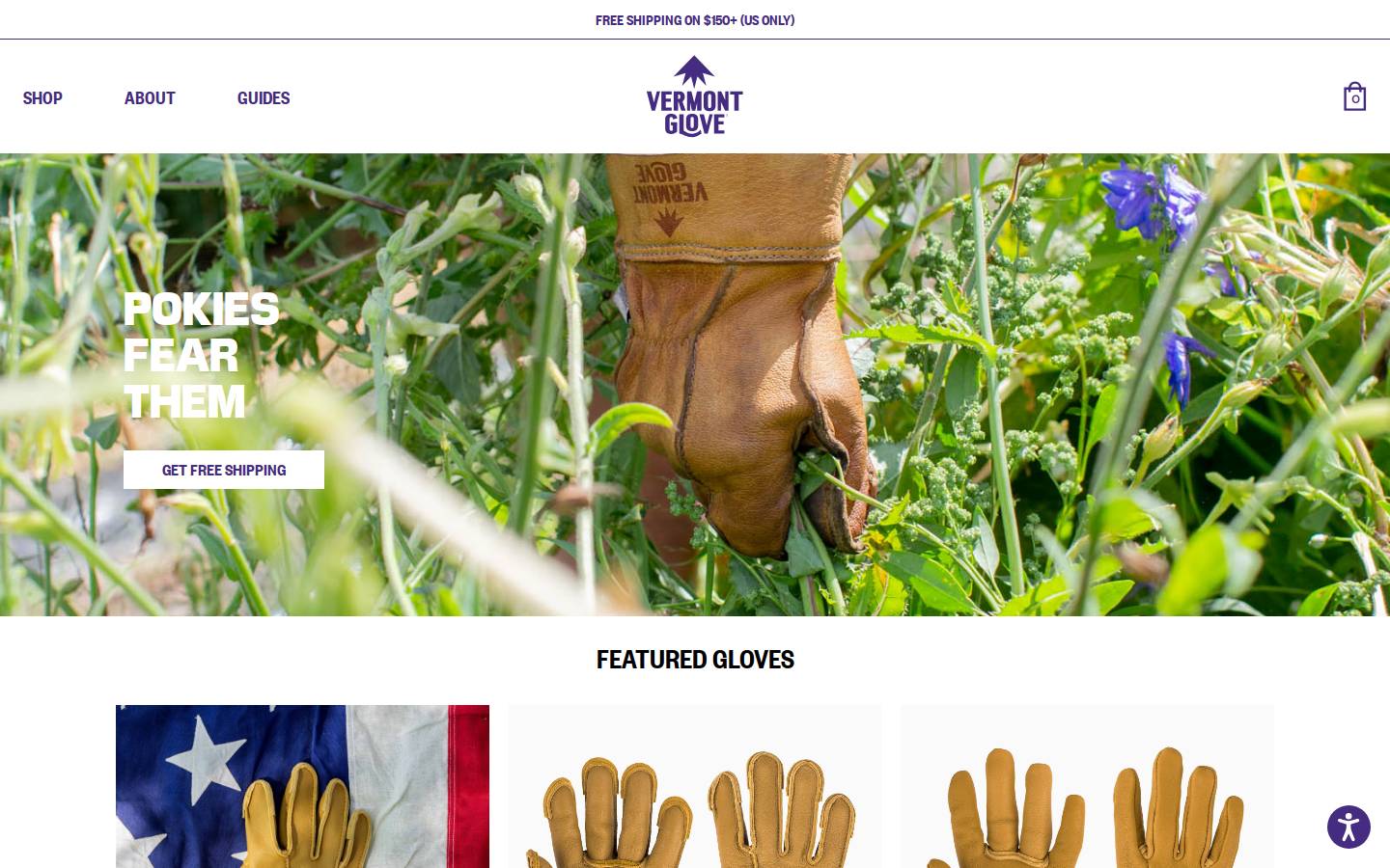 vermontglove.com homepage screenshot