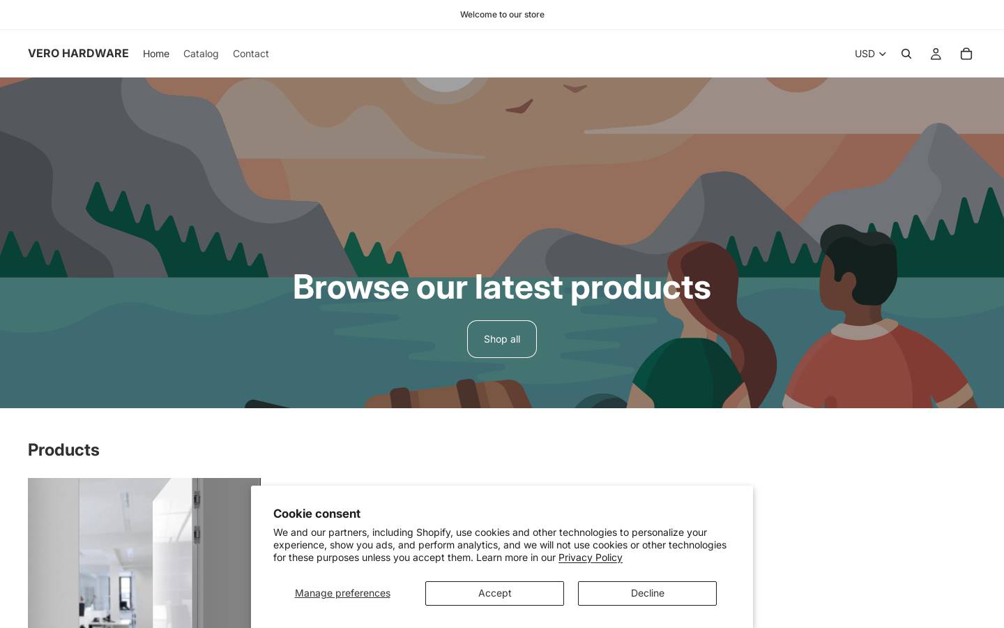 vero-hardware.com homepage screenshot