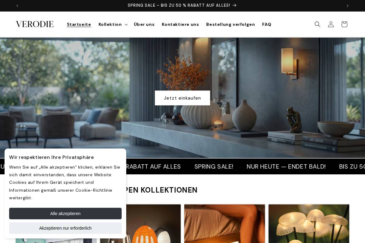 Verodie homepage screenshot