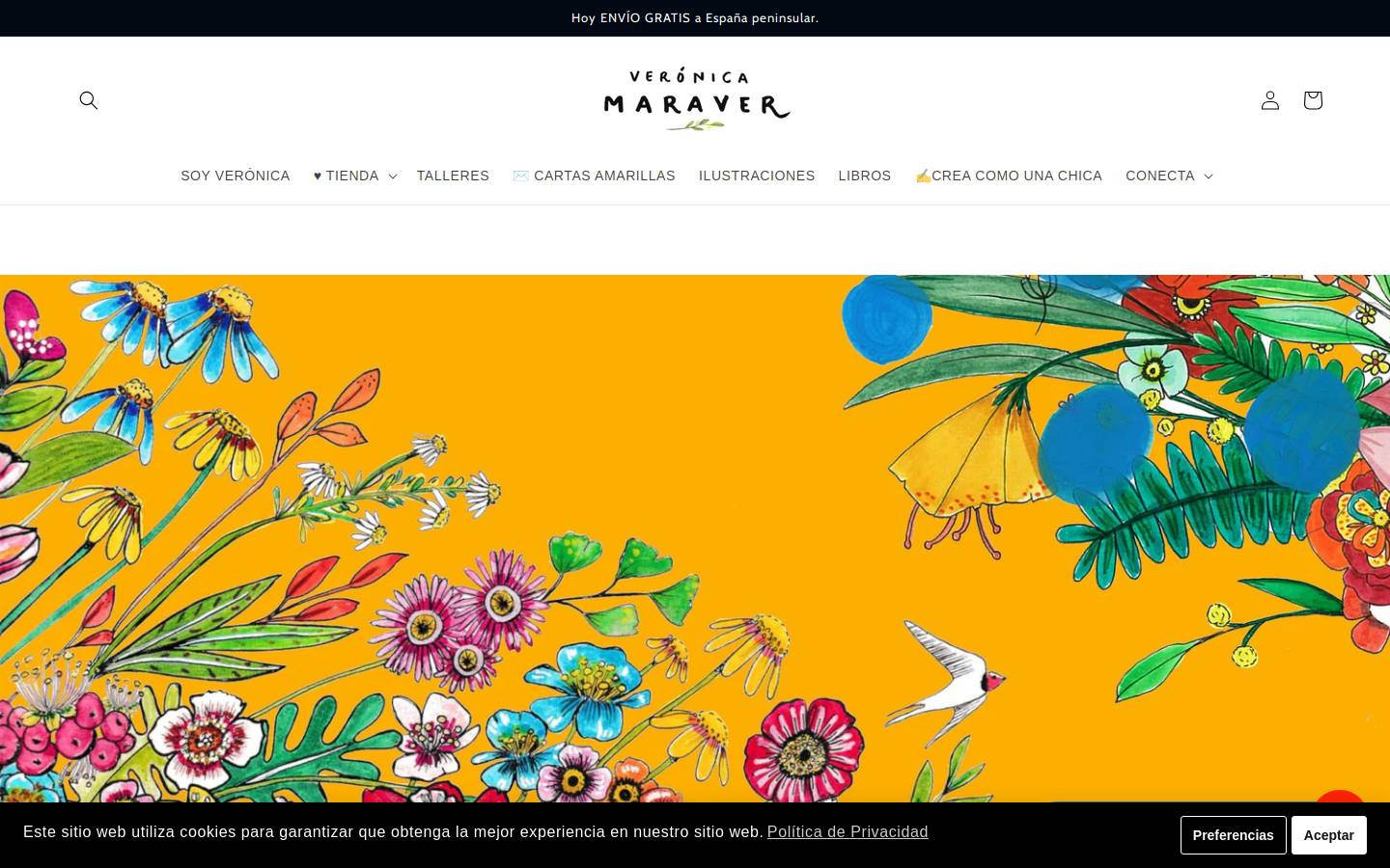 veronicamaraver.com homepage screenshot
