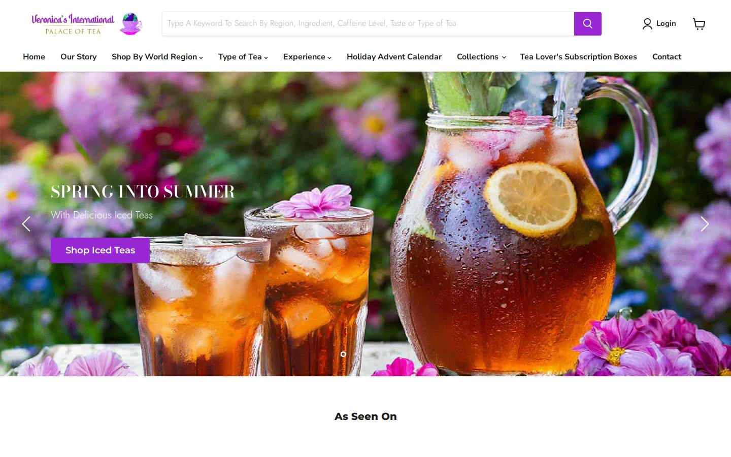 veronicasinternationalpalaceoftea.com homepage screenshot