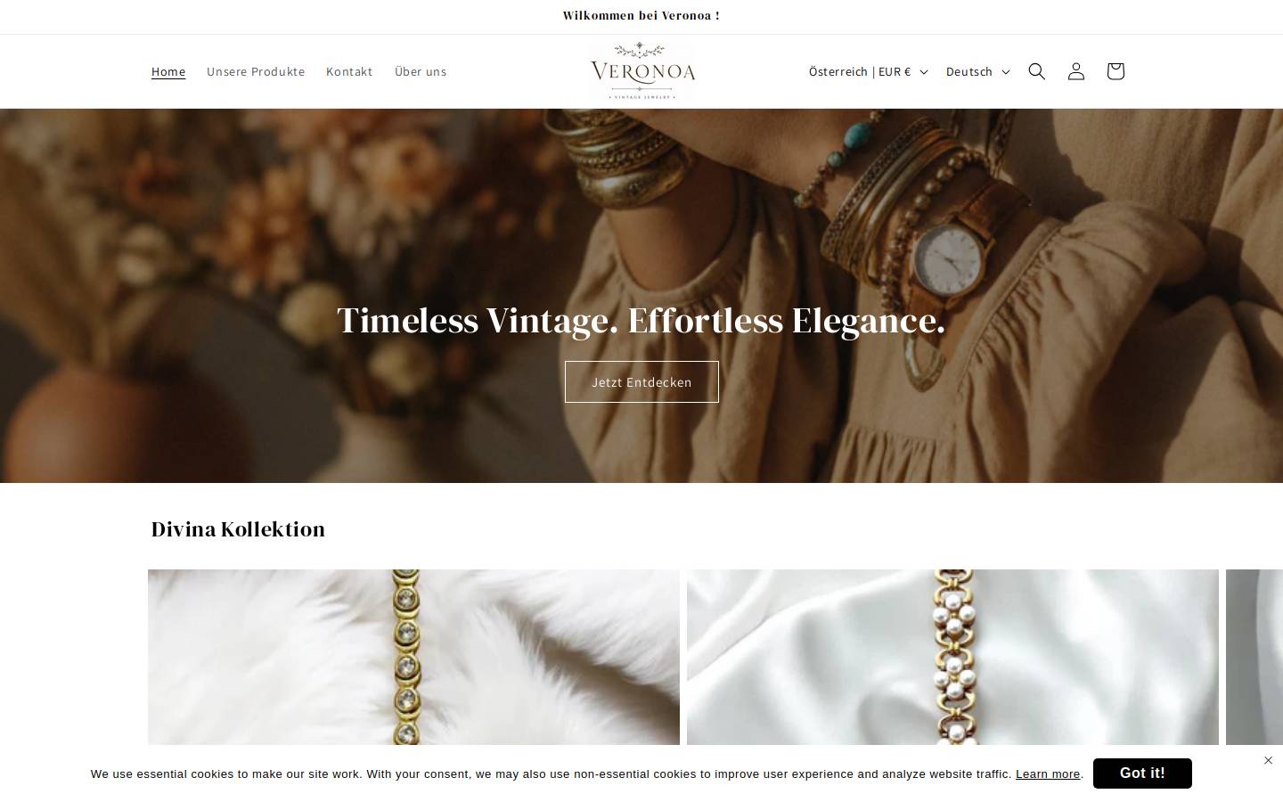 veronoa.com homepage screenshot