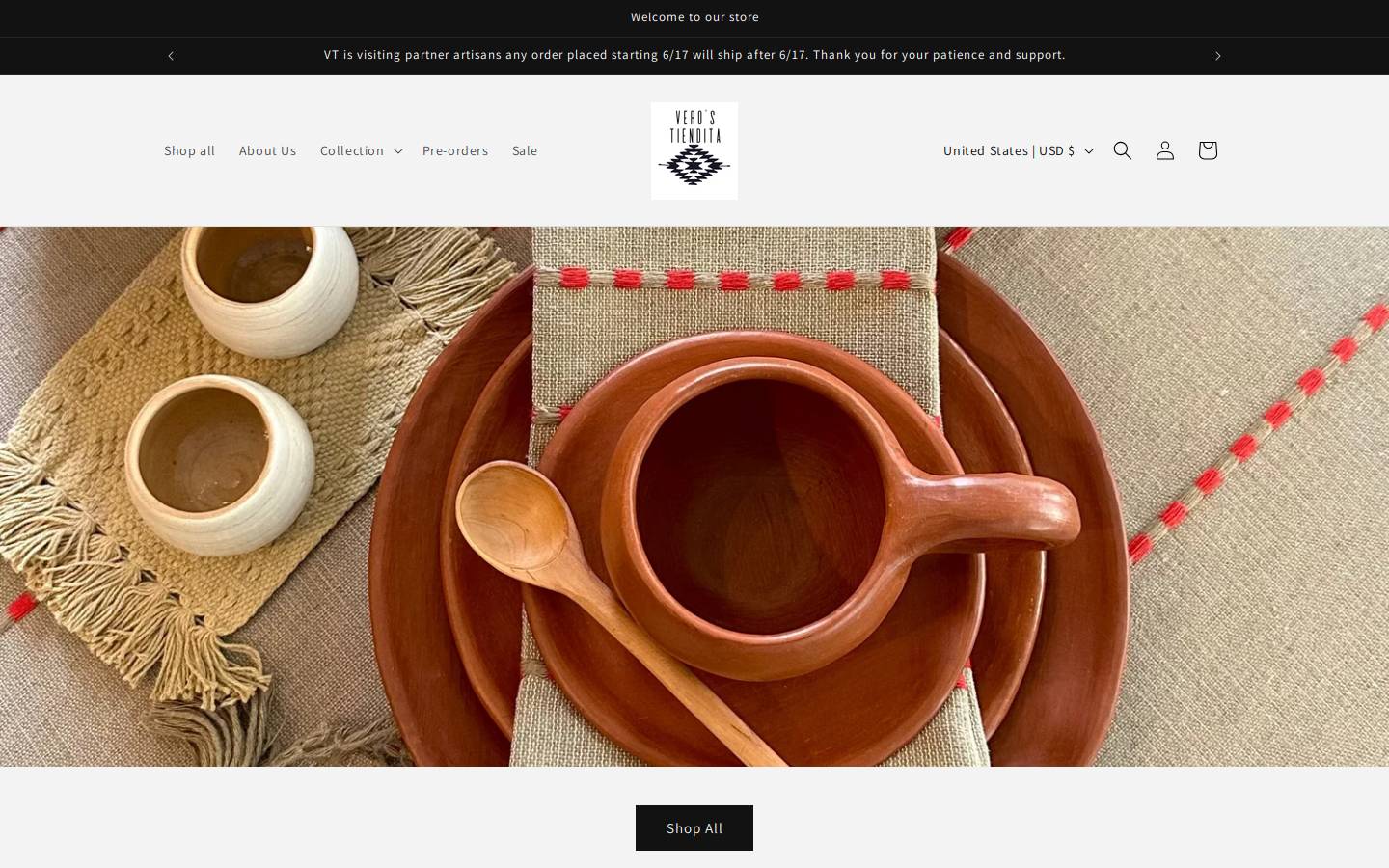 verostiendita.com homepage screenshot
