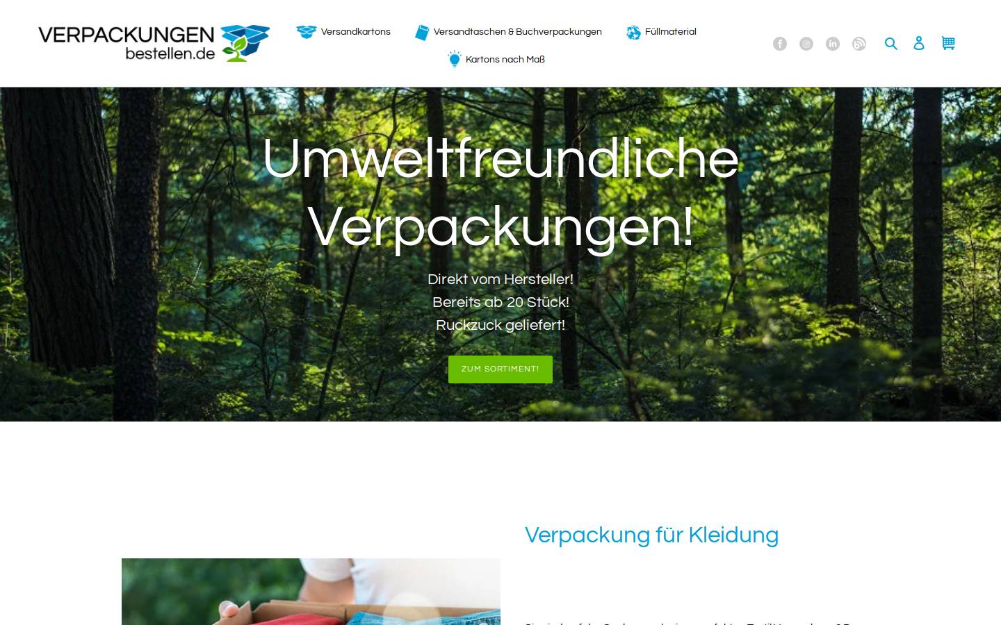 verpackungenbestellen.de homepage screenshot