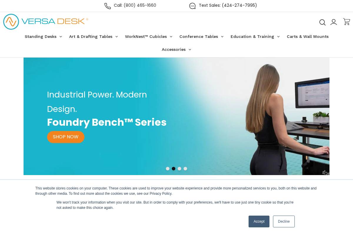 VersaDesk homepage screenshot