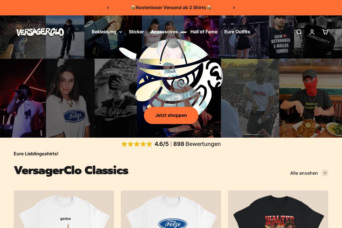 Versagerclo homepage screenshot