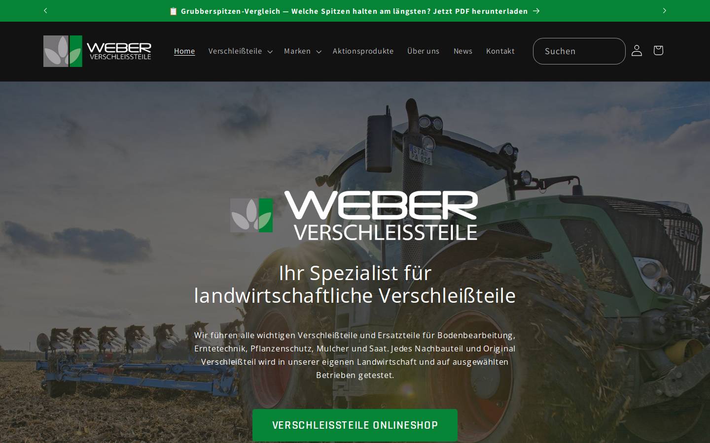 verschleissteile-weber.de homepage screenshot