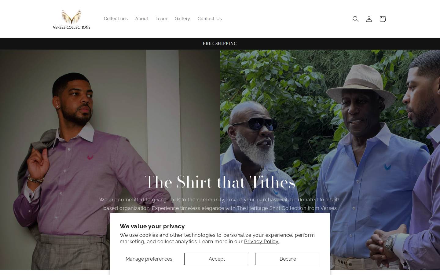 versescollections.com homepage screenshot
